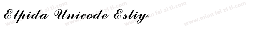Elpida Unicode Esliy字体转换